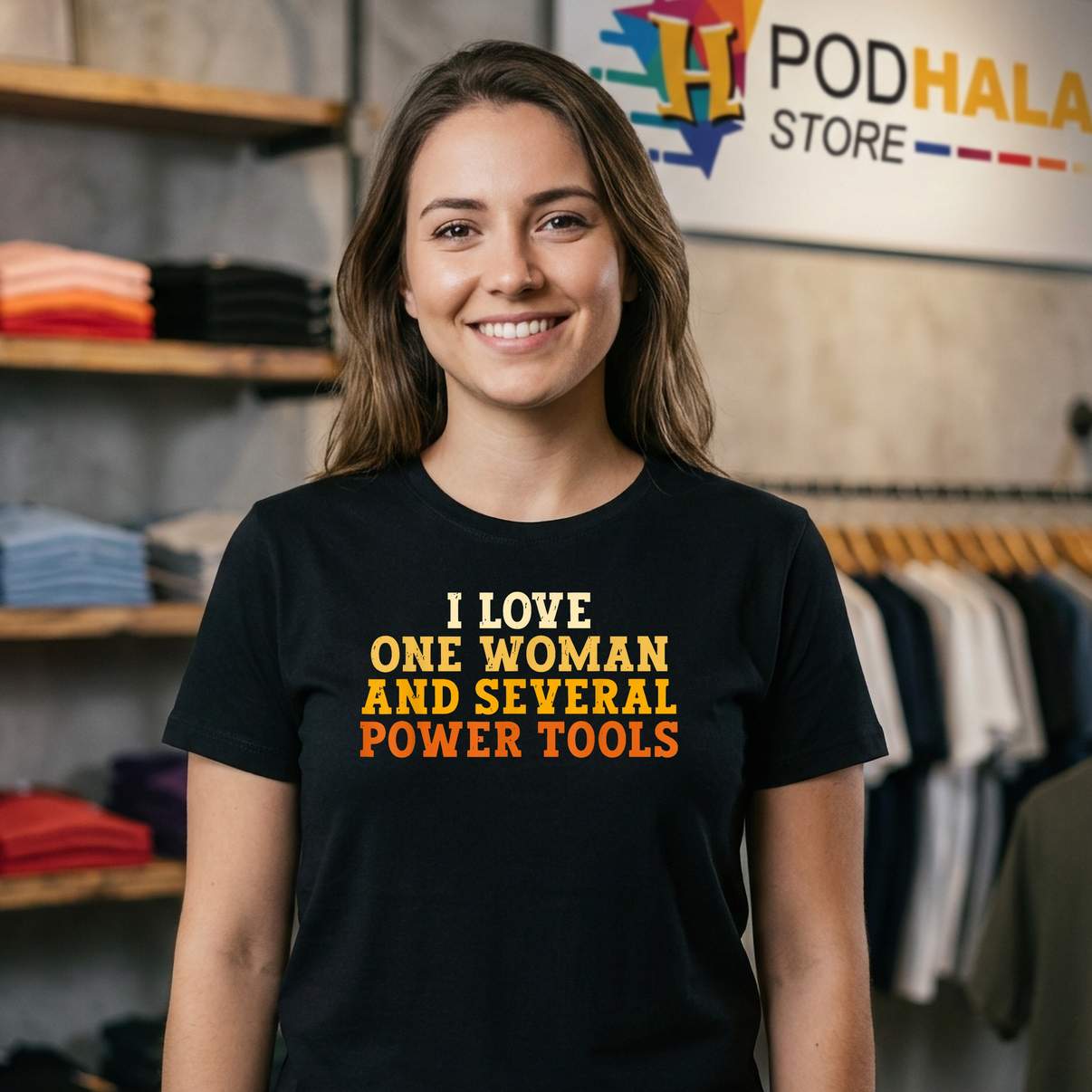 Love Several Power Tools Tee I Love One Woman Funny Retro Graphic Apparel Love Several Power Tools Tee I Love One Woman Funny Retro Graphic Apparel