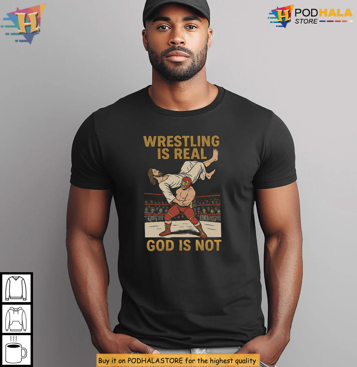 Luchador Lucha Libre 2026 Wrestling Atheist Fans Birthday Funny Retro T-Shirt;
