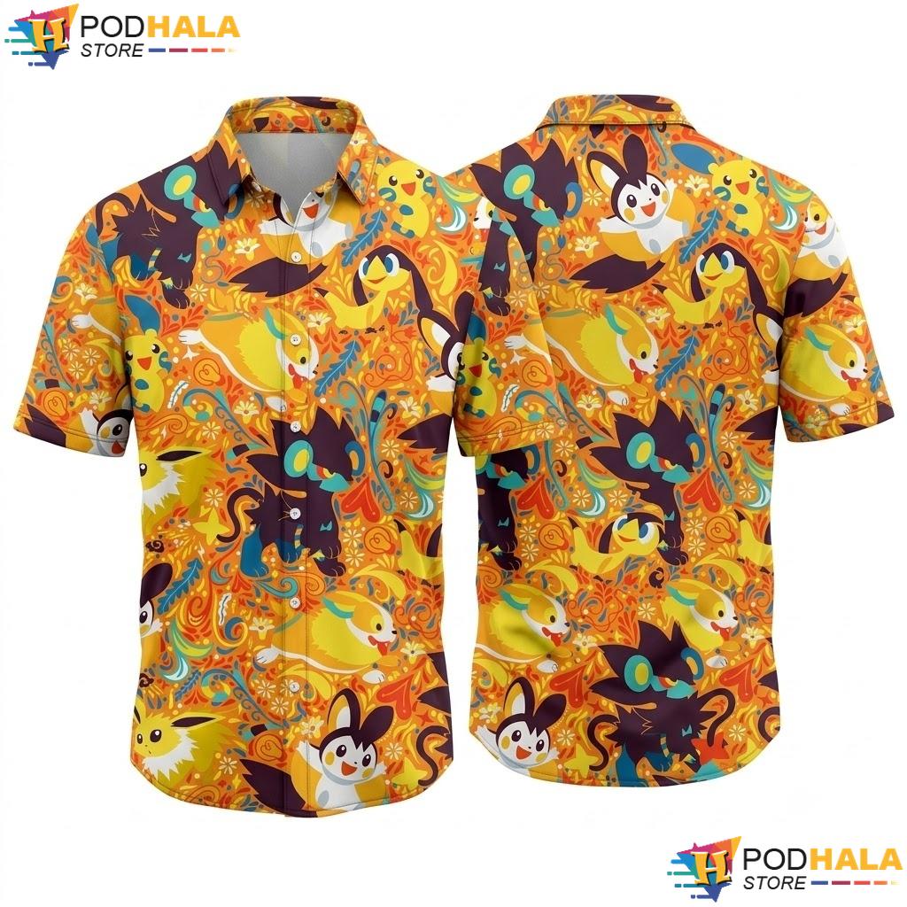 Luxray Yamper Hawaiian Shirt Cute Electric Dog Summer Beach Outfit
