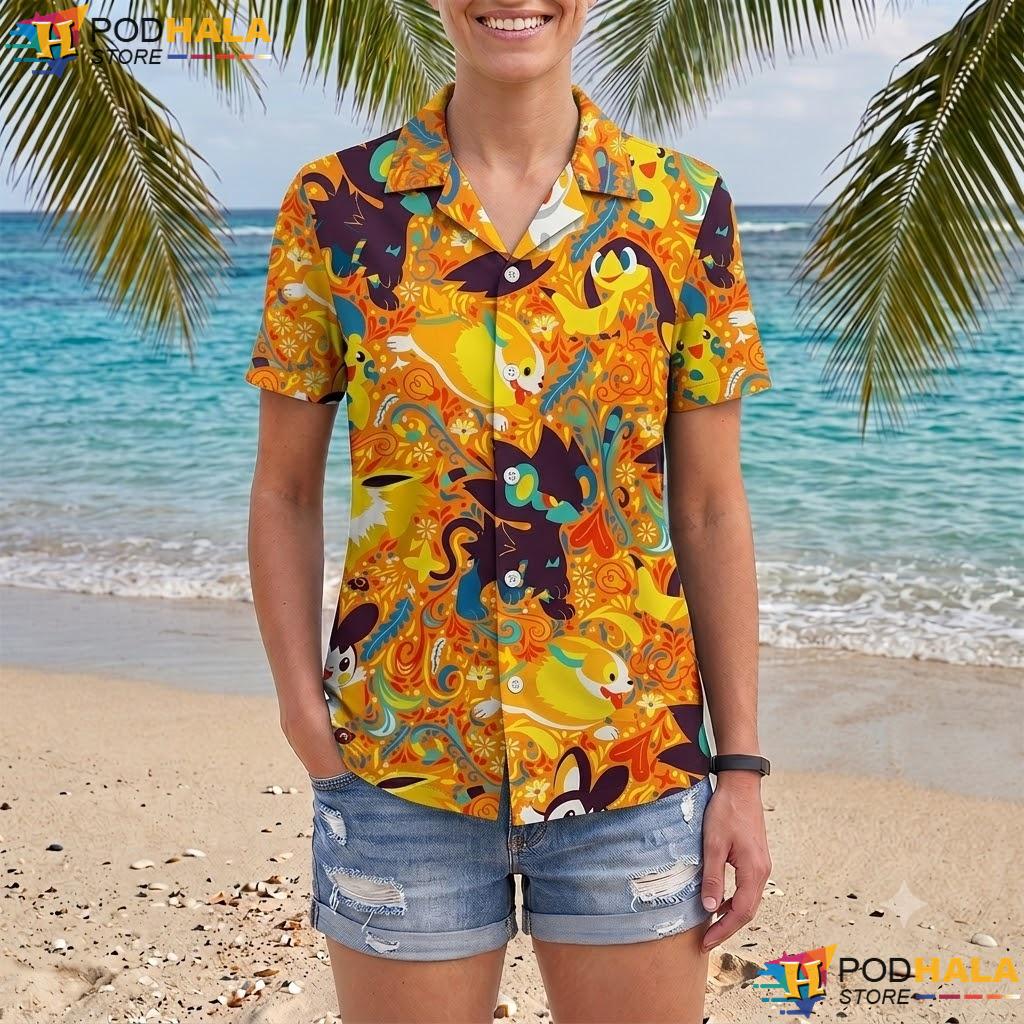 Luxray Yamper Tropical Shirt Cute Electric Dog Summer Beach Outfit Luxray Yamper Tropical Shirt Cute Electric Dog Summer Beach Outfit