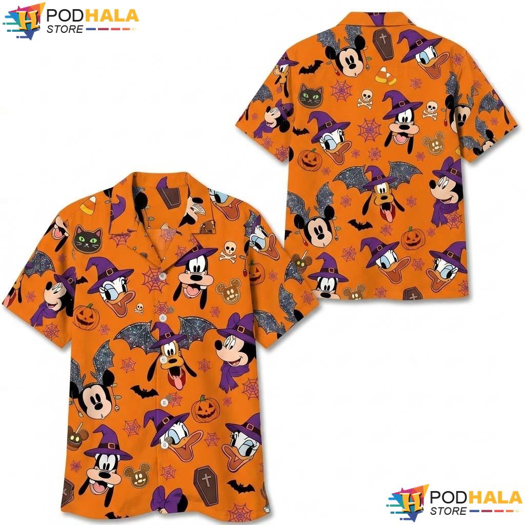 Magic Mickey Halloween Hawaiian Shirt Not So Scary Vampire Bat Top