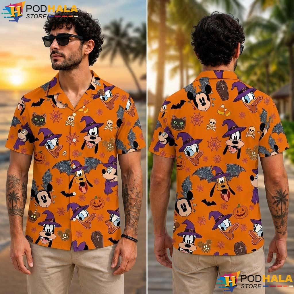Magic Mickey Halloween Aloha Shirt Not So Scary Vampire Bat Top Magic Mickey Halloween Aloha Shirt Not So Scary Vampire Bat Top