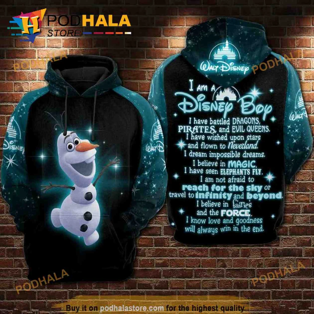 Magical Olaf Snowman 3d Hoodie Featuring Whimsical Adventure Design