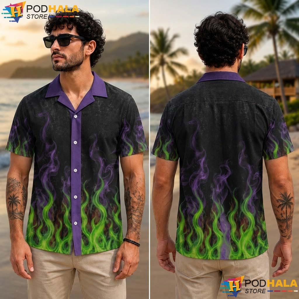 Maleficent Cosplay Halloween Aloha Shirt Bad Villain Costume Outfit Maleficent Cosplay Halloween Aloha Shirt Bad Villain Costume Outfit