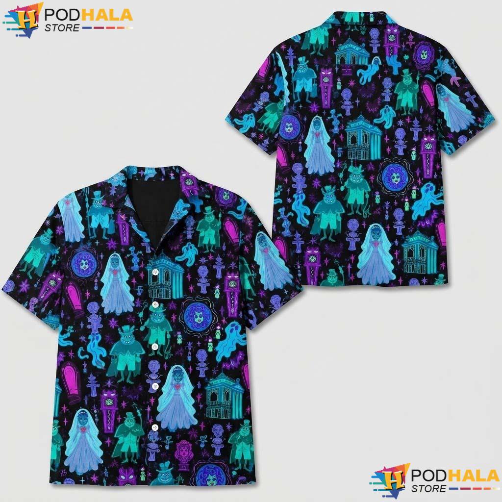 Mansion Foolish Halloween Hawaiian Shirt Disney Hitchhiking Party Top