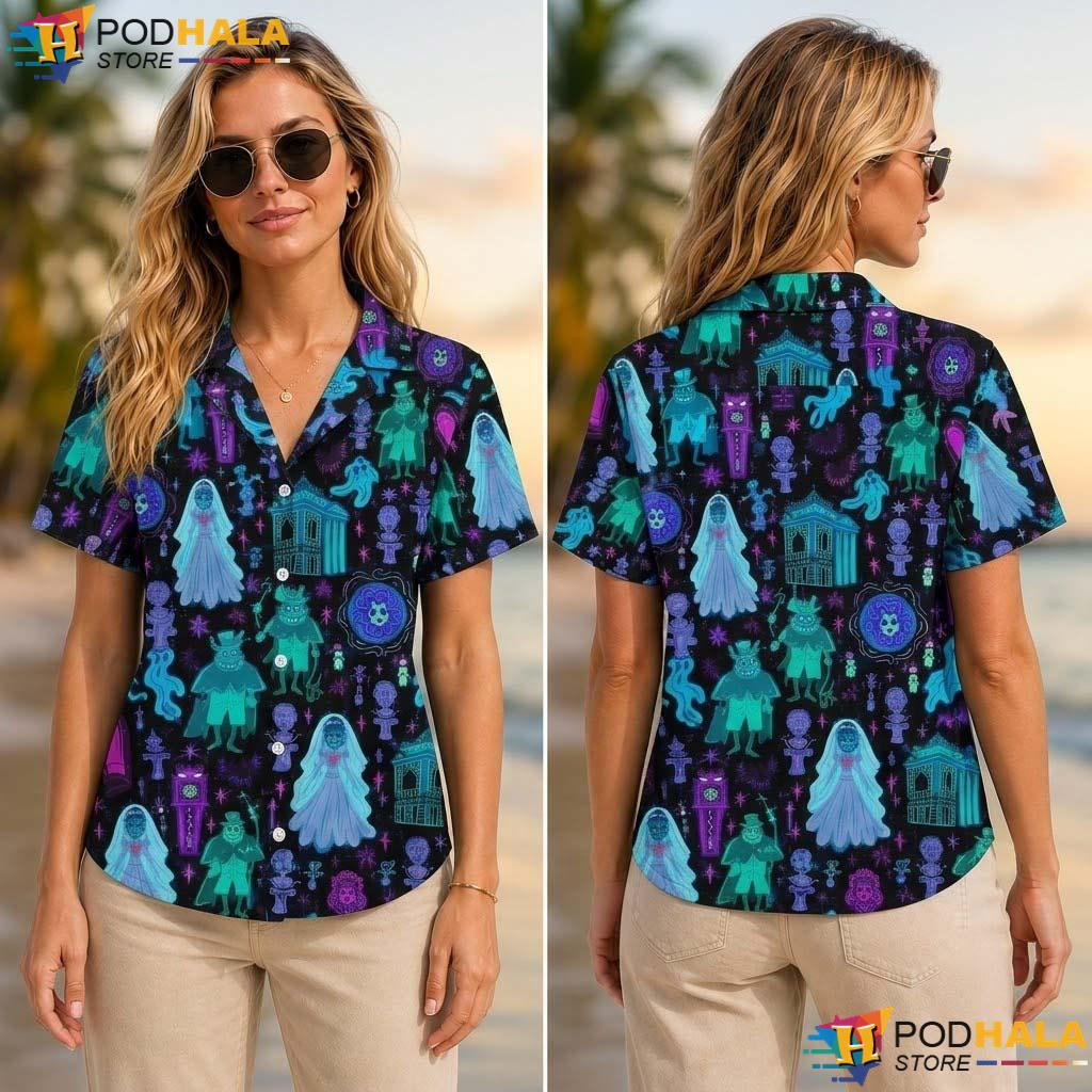 Mansion Foolish Halloween Tropical Shirt Disney Hitchhiking Party Top Mansion Foolish Halloween Tropical Shirt Disney Hitchhiking Party Top