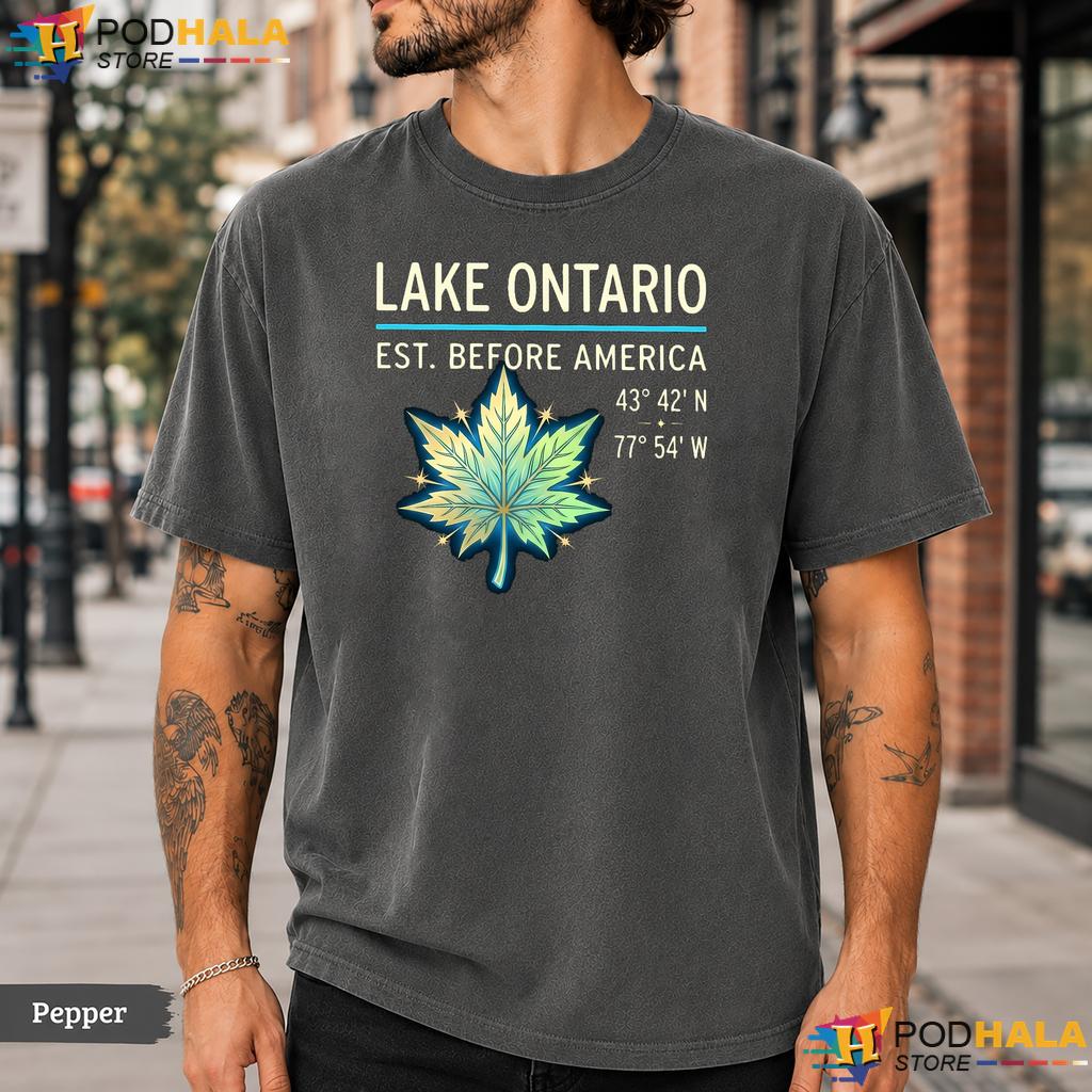 Maple Coordinates Lake Ontario Comfort Colors T-Shirt Classic Vintage Top