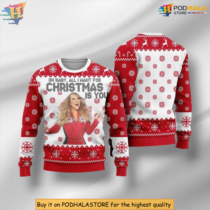 Mariah Carey Oh Baby All I Want For Christmas Is You Music Scene Pop Star Christmas Sweater
