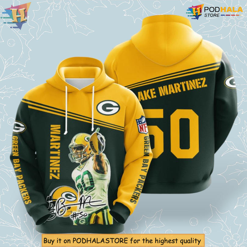 Martinez 50 Player Tribute Green Bay Packers Hoodie 3D All Over Print Martinez 50 Player Tribute Green Bay Packers Hoodie 3D All Over Print