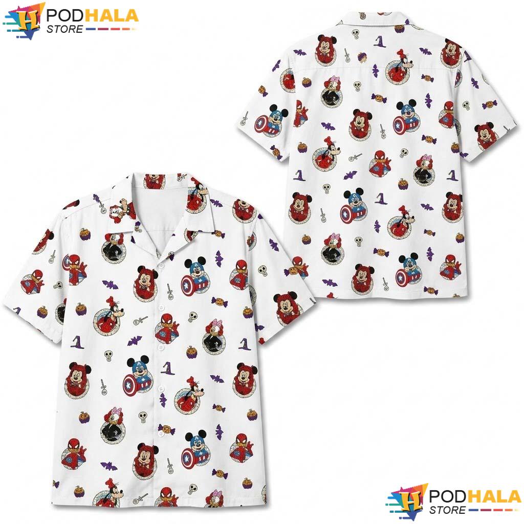 Marvel Cruise Halloween Hawaiian Shirt Disney Squad Superhero Outfit