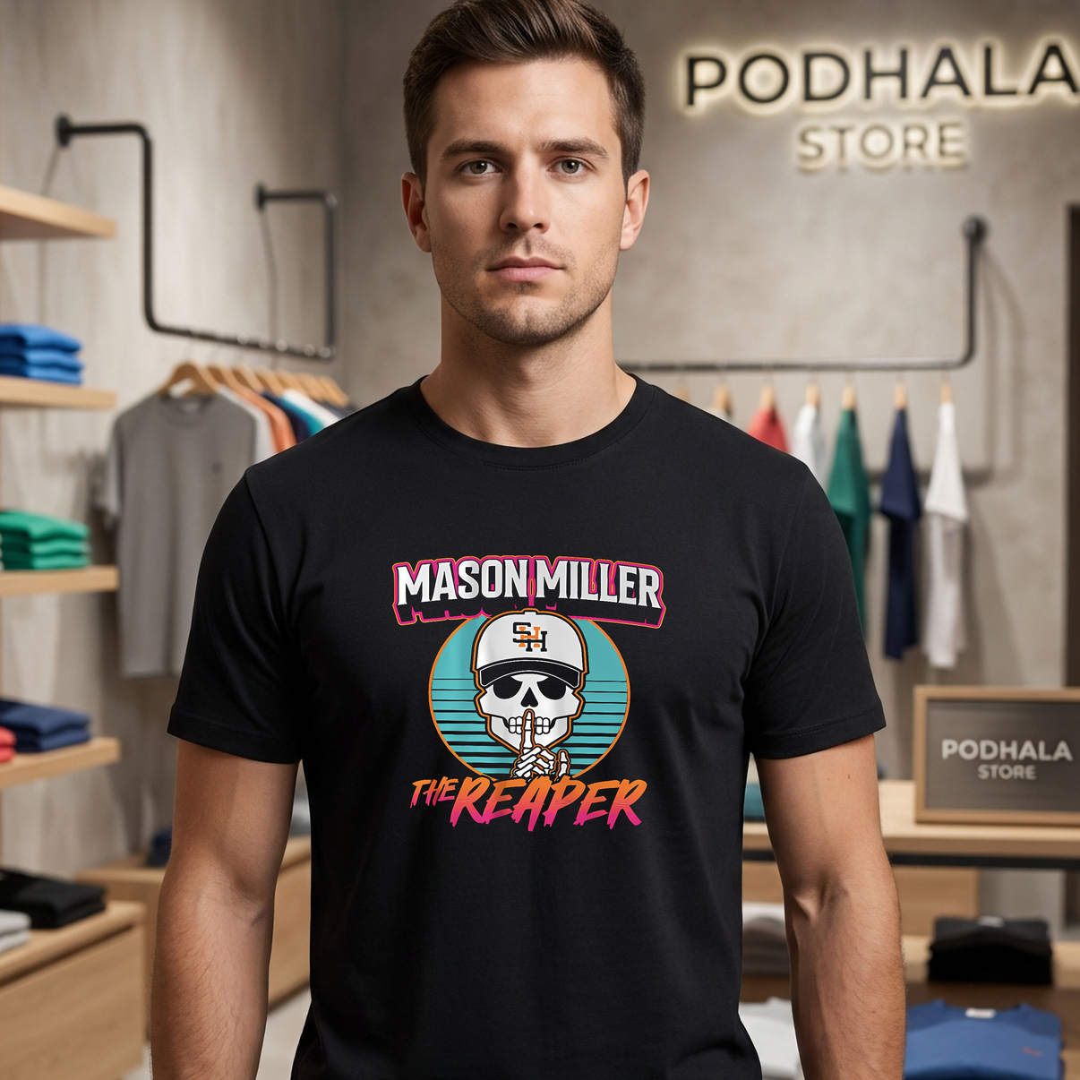 Mason Miller Shh Diego Shirt Baseball Sports Fan Graphic Design For Men