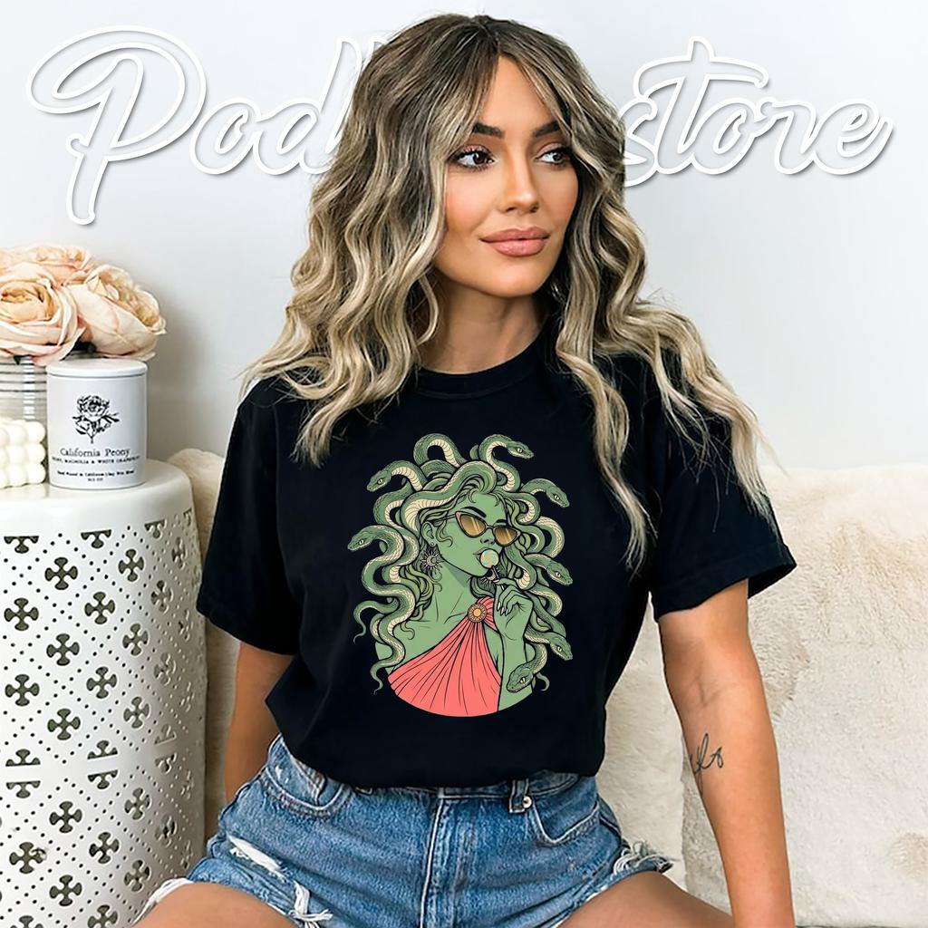 Medusa Lollipop Greek Mythology Shirt Retro Spooky Halloween Snake Medusa Lollipop Greek Mythology Shirt Retro Spooky Halloween Snake