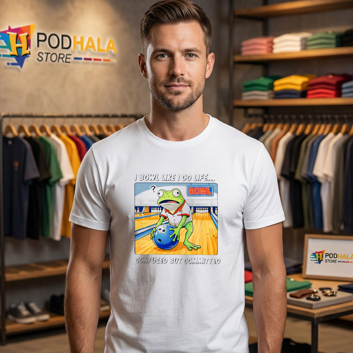 Frog Bowl Like I Do Life Shirt Confused But Committed Unisex Funny Meme Graphic