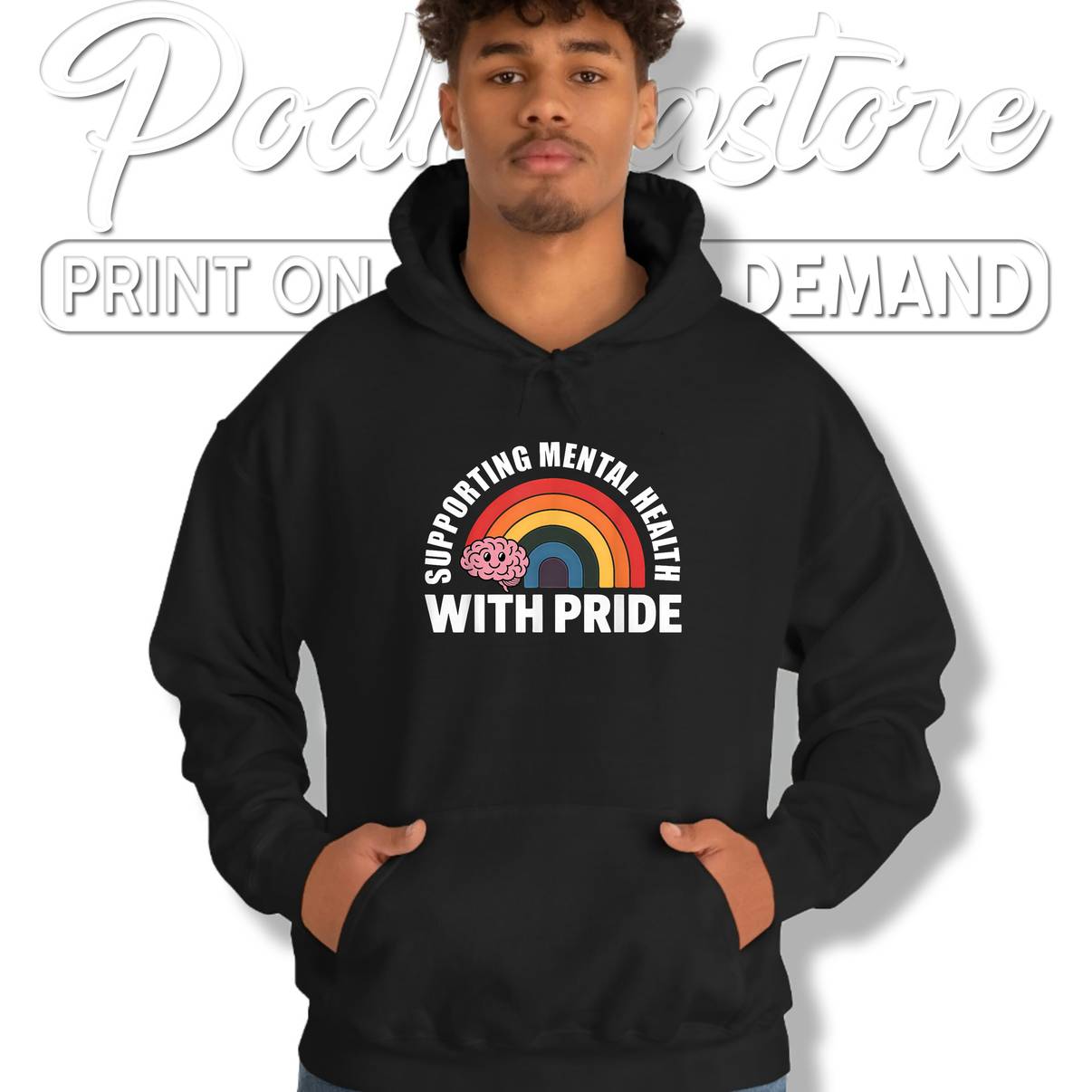 Mental Health Support Pride Tshirt Rainbow Brain Therapists Graphic Men Mental Health Support Pride Tshirt Rainbow Brain Therapists Graphic Men