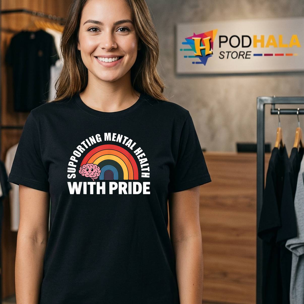 Mental Health Support Pride Tee Rainbow Brain Therapists Graphic Men Mental Health Support Pride Tee Rainbow Brain Therapists Graphic Men