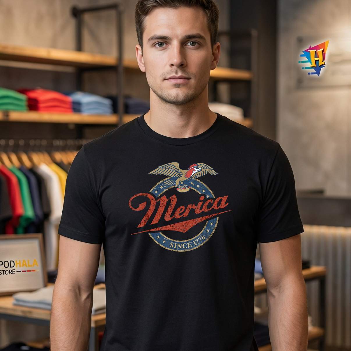 Merica Eagle Mullet Hot Dog Vintage Shirt Patriotic American Outfit