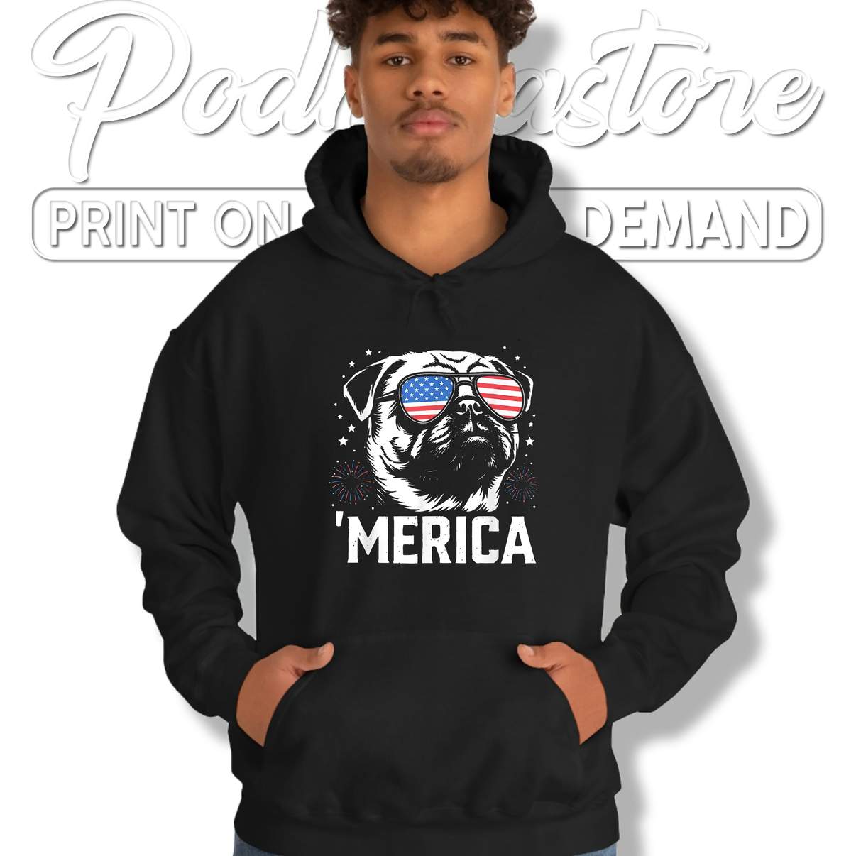 Merica Pug Fourth Of July Tee Funny Patriotic Dog Lover Apparel Merica Pug Fourth Of July Tee Funny Patriotic Dog Lover Apparel