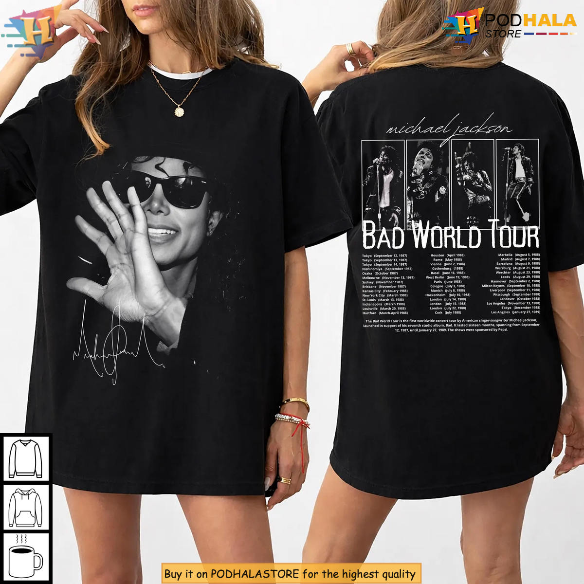 Michael Jackson 1987 Bad World Tour Vintage Concert Shirt Music Legend