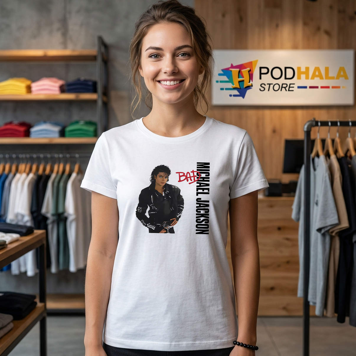 Michael Jackson Bad Retro Music Shirt Pop Legend Fan Graphic Novelty Mens