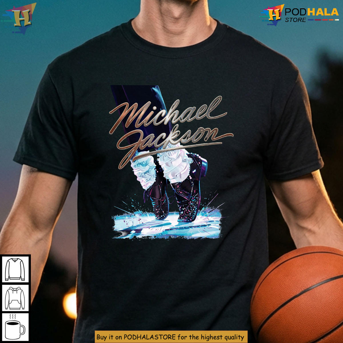 Michael Jackson Moonwalk Dance Silhouette Retro Streetwear T-Shirt Shirt