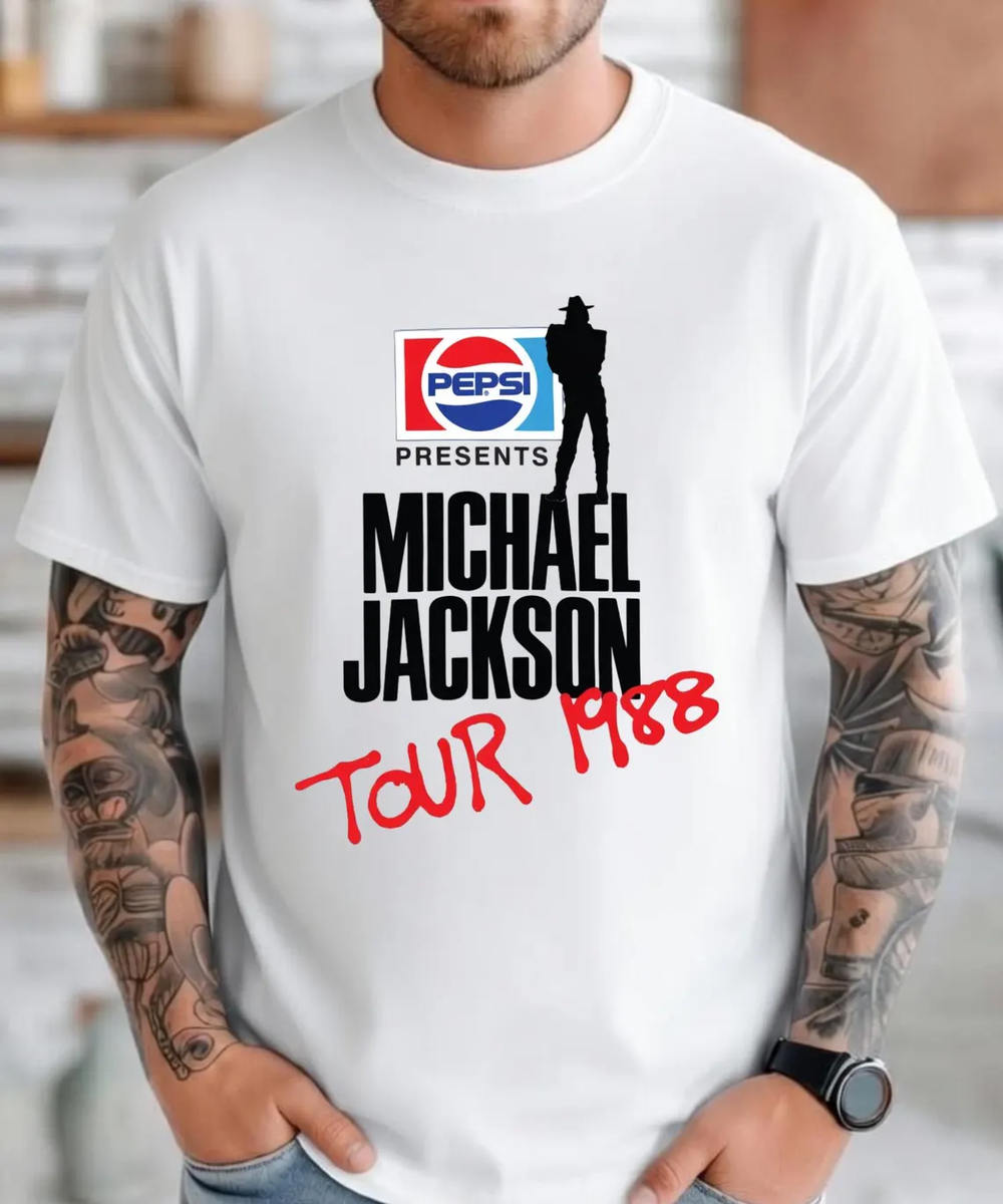 Vintage MJ Pepsi Tour 1988 Shirt Michael Jackson King Of Pop Retro 80s