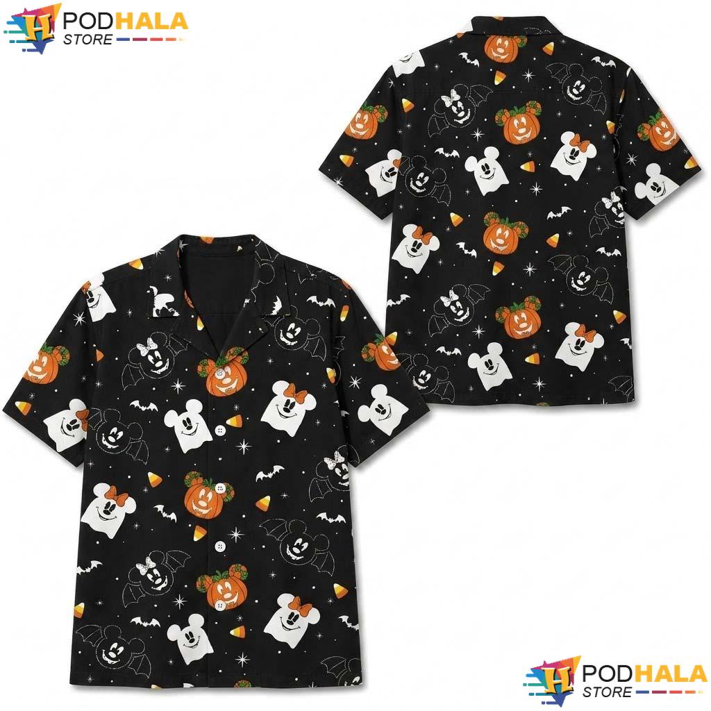 Mickey Boo Family Halloween Hawaiian Shirt Disneyland Magic Kingdom Aloha
