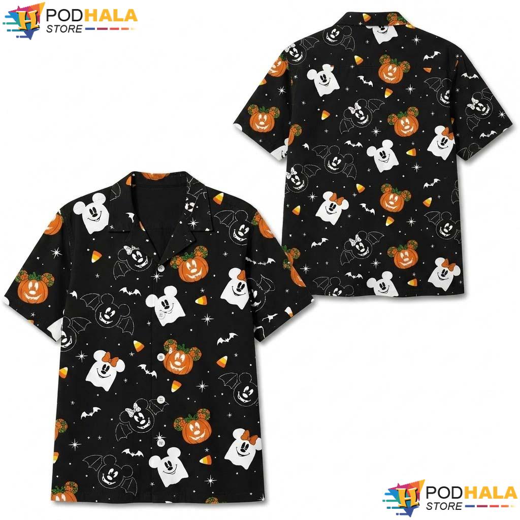 Mickey Boo Outfit Halloween Hawaiian Shirt Disneyland Spooky Party Aloha