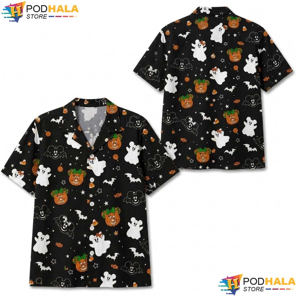 Mickey Boo Party Halloween Hawaiian Shirt Magic Kingdom Vacation Outfit