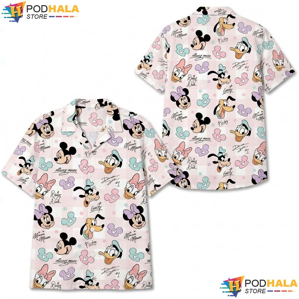 Mickey Checker Halloween Hawaiian Shirt Magic Kingdom Friends Outfit