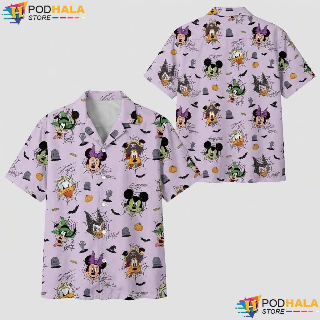 Mickey Matching Halloween Hawaiian Shirt Signatures Not So Scary Aloha