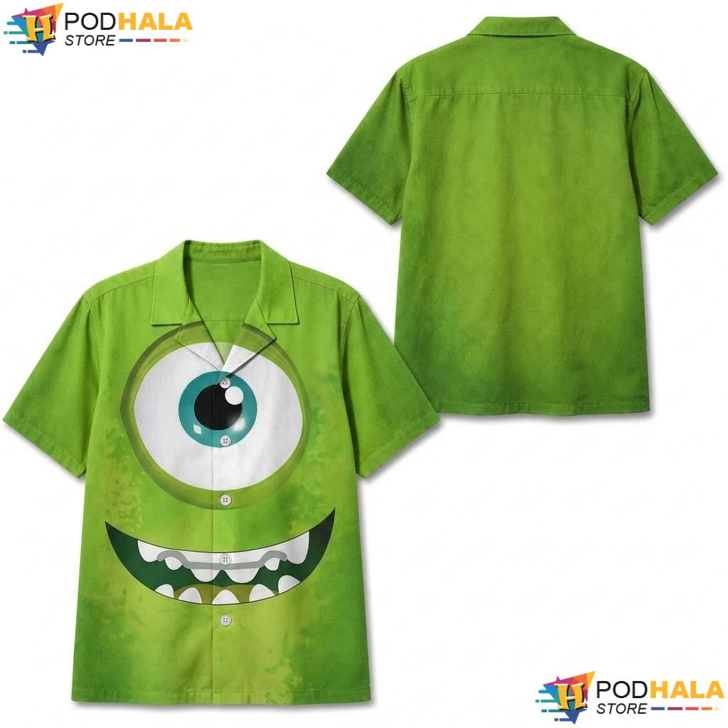 Mike Wazowski Halloween Hawaiian Shirt Monsters Inc Cosplay Outfit