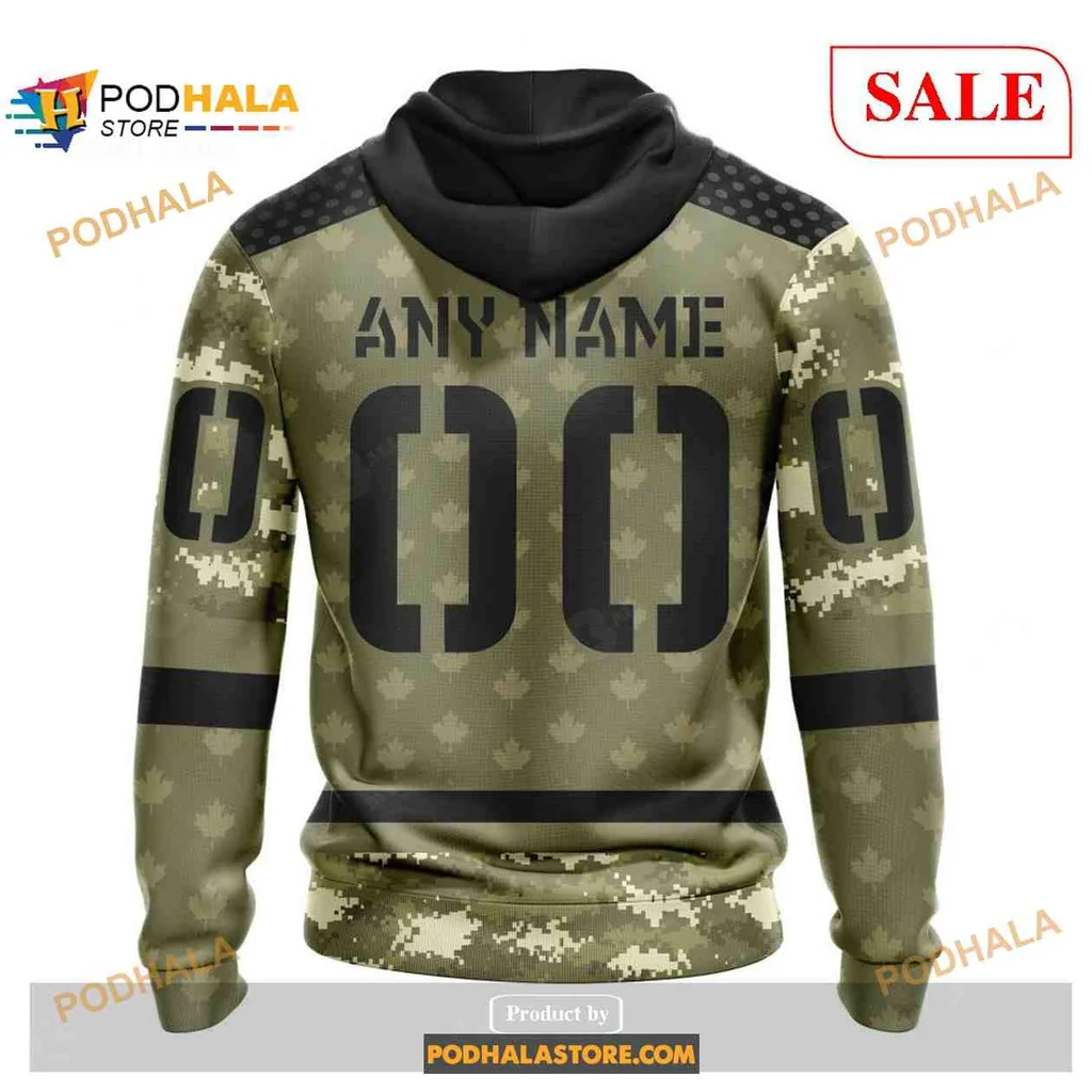 Military Inspired Vancouver Canucks All Over Print Hoodie With Camouflage Design Military Inspired Vancouver Canucks All Over Print Hoodie With Camouflage Design