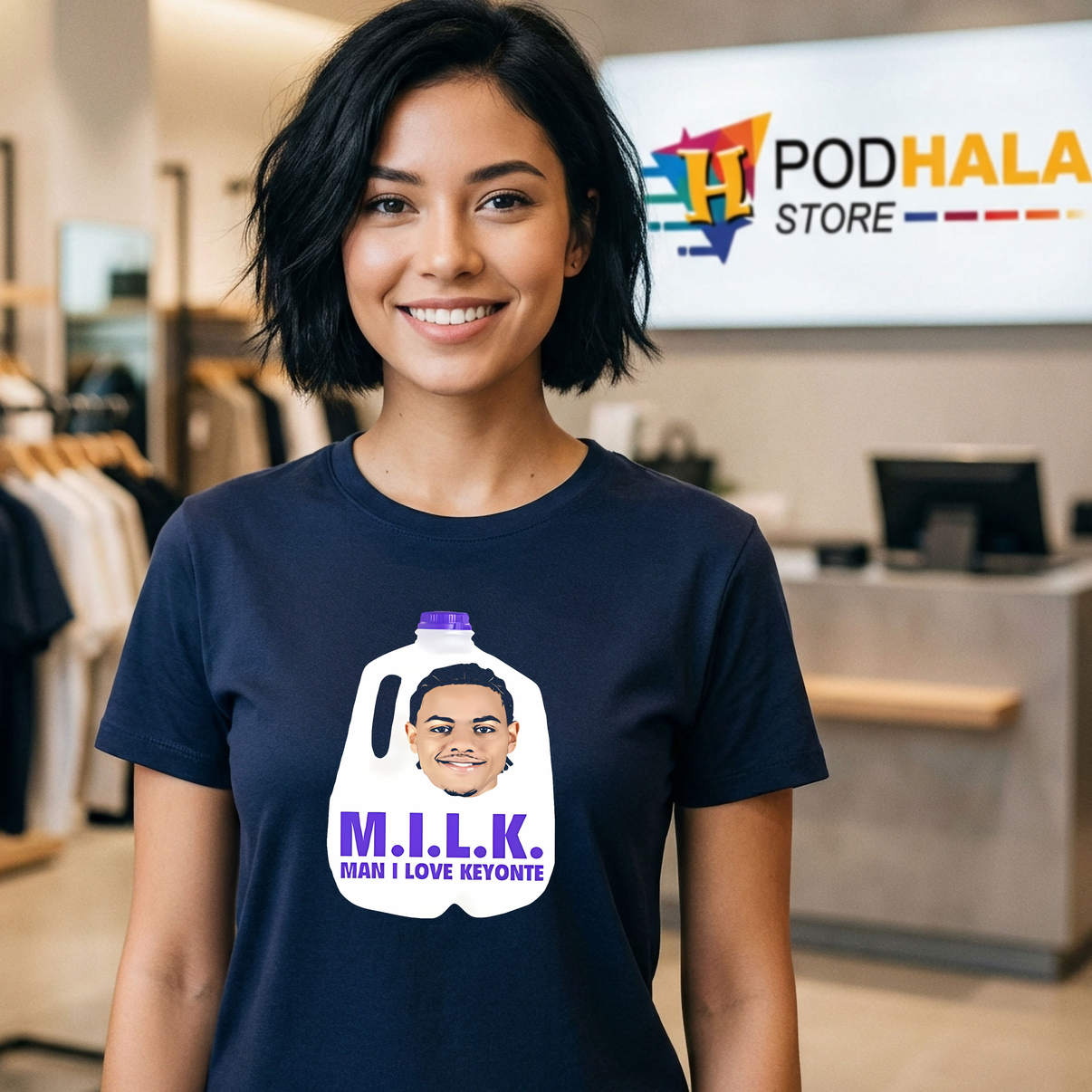 MILK Man I Love Keyonte George Shirt Basketball Sports Fan Casual Graphic