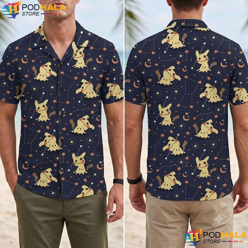 Mimikyu Ghost Night Tropical Shirt Spooky Summer Beach Vacation Outfit Mimikyu Ghost Night Tropical Shirt Spooky Summer Beach Vacation Outfit