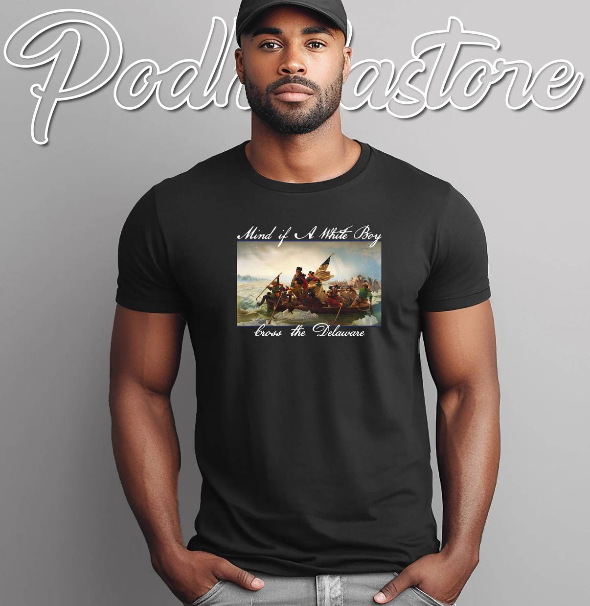 Mind If A White Boy Cross Shirt The Delaware Funny Historical Meme Graphic Men