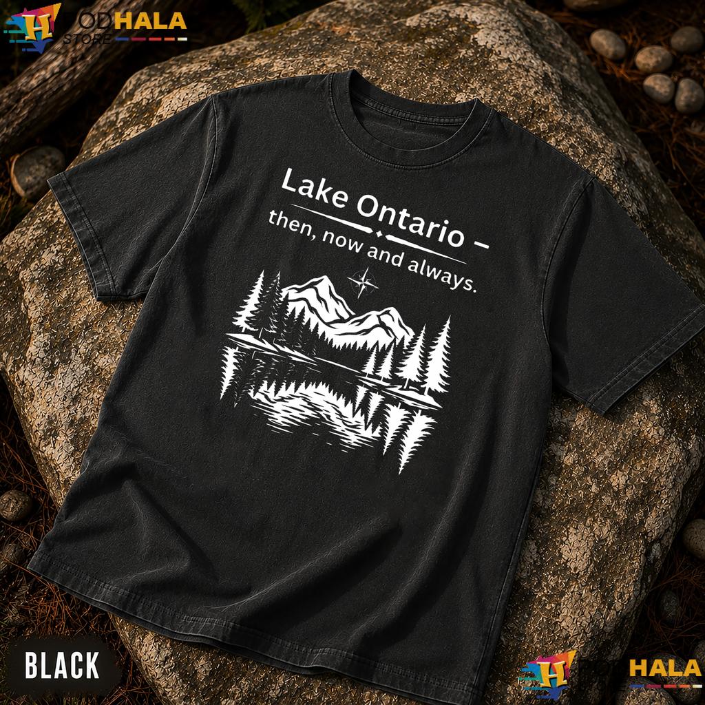 Minimalist Nature Lake Ontario Comfort Colors T-Shirt Serene Landscape