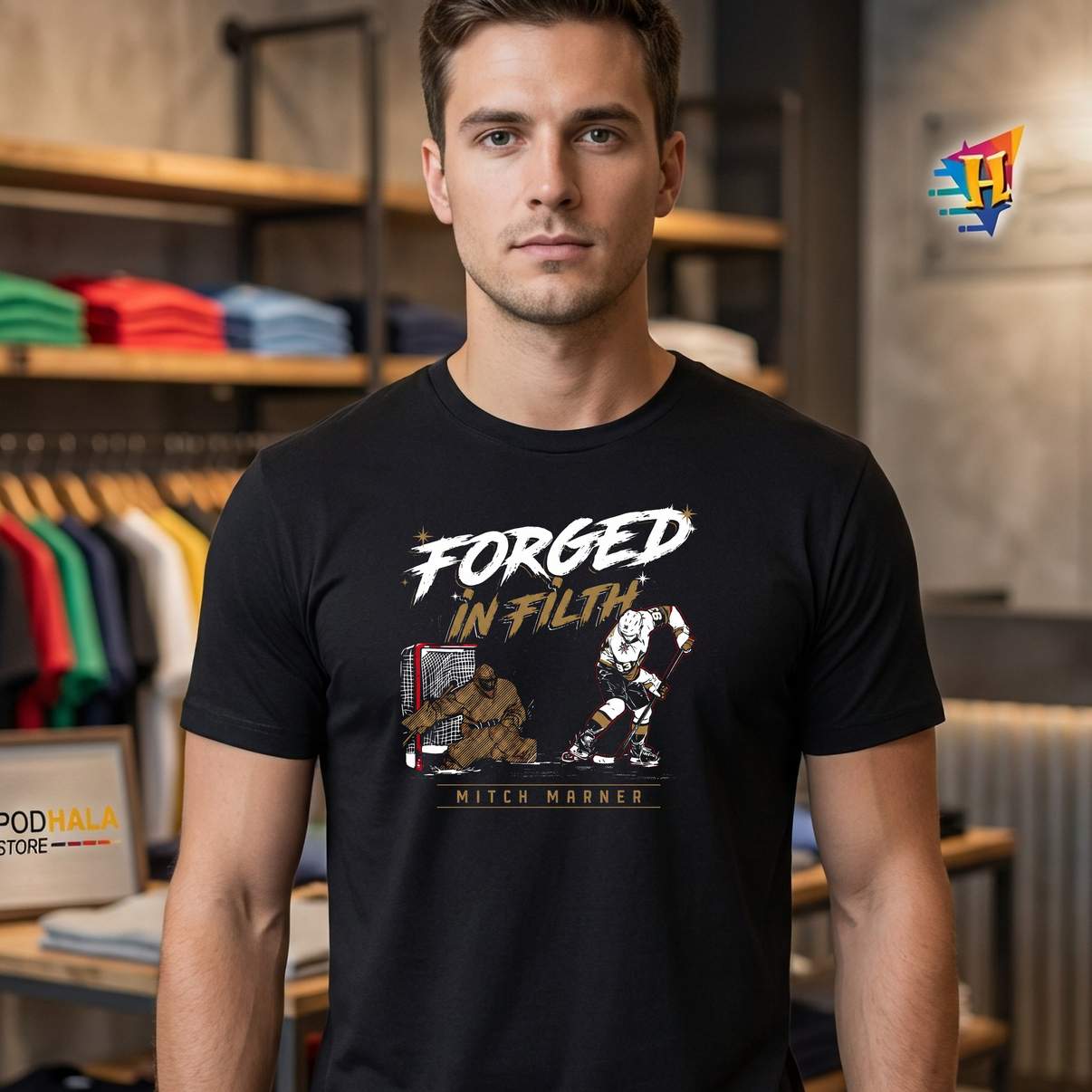 Mitch Marner Forged In Filth Fan Shirt Hockey Sports Graphic Design For Men
