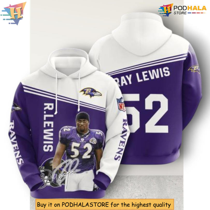 Modern Streetwear Sports Team Baltimore Ravens 3D All Over Print Hoodie