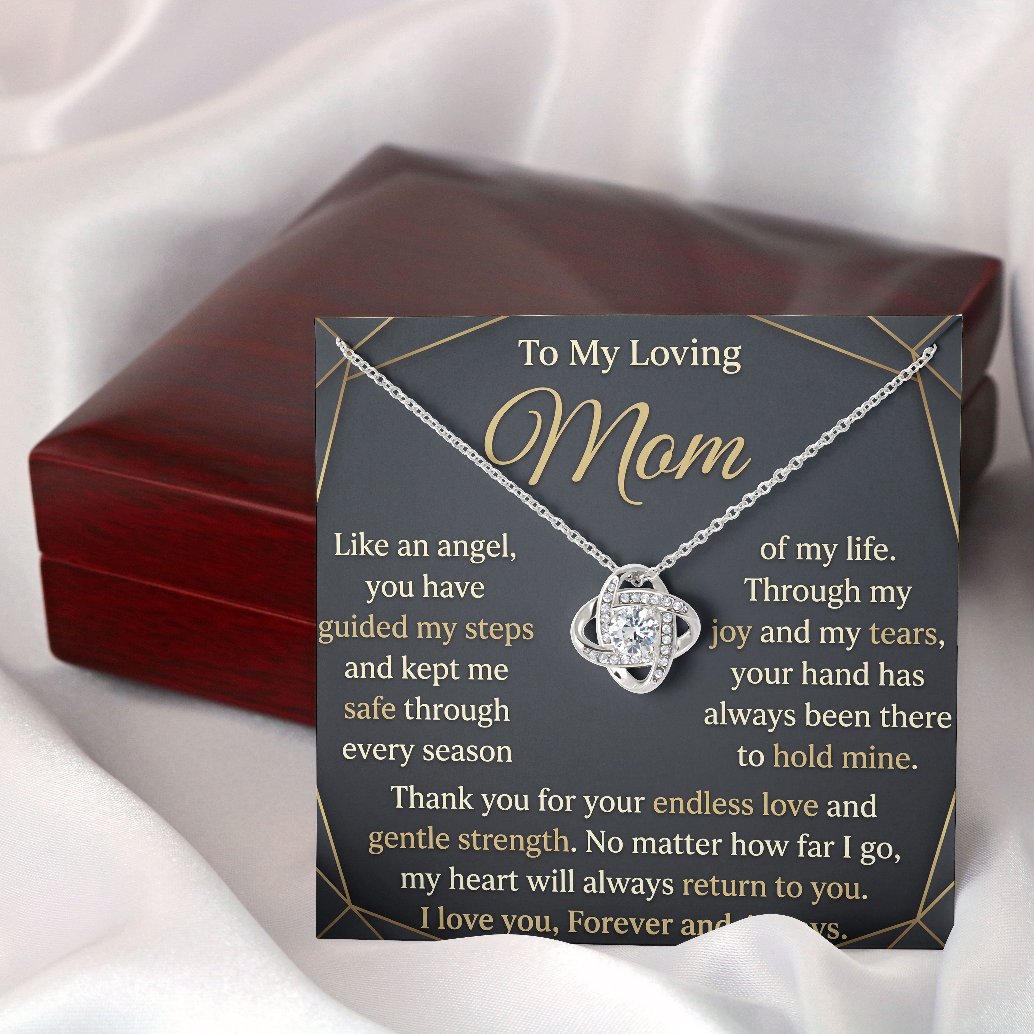 Mom Keepsake - Cherished Moments Message Card Pendant For Mothers Day 2026 - View 2 Mom Keepsake - Cherished Moments Message Card Pendant For Mothers Day 2026 - View 2