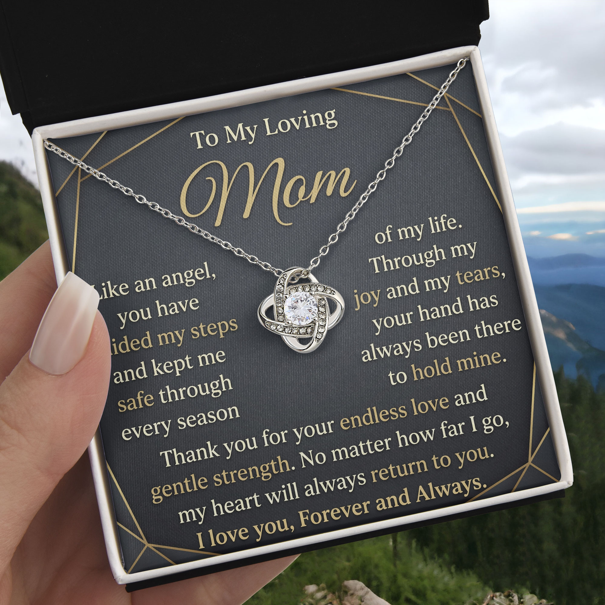 Mom Keepsake - Cherished Moments Message Card Pendant For Mothers Day 2026 - View 3 Mom Keepsake - Cherished Moments Message Card Pendant For Mothers Day 2026 - View 3