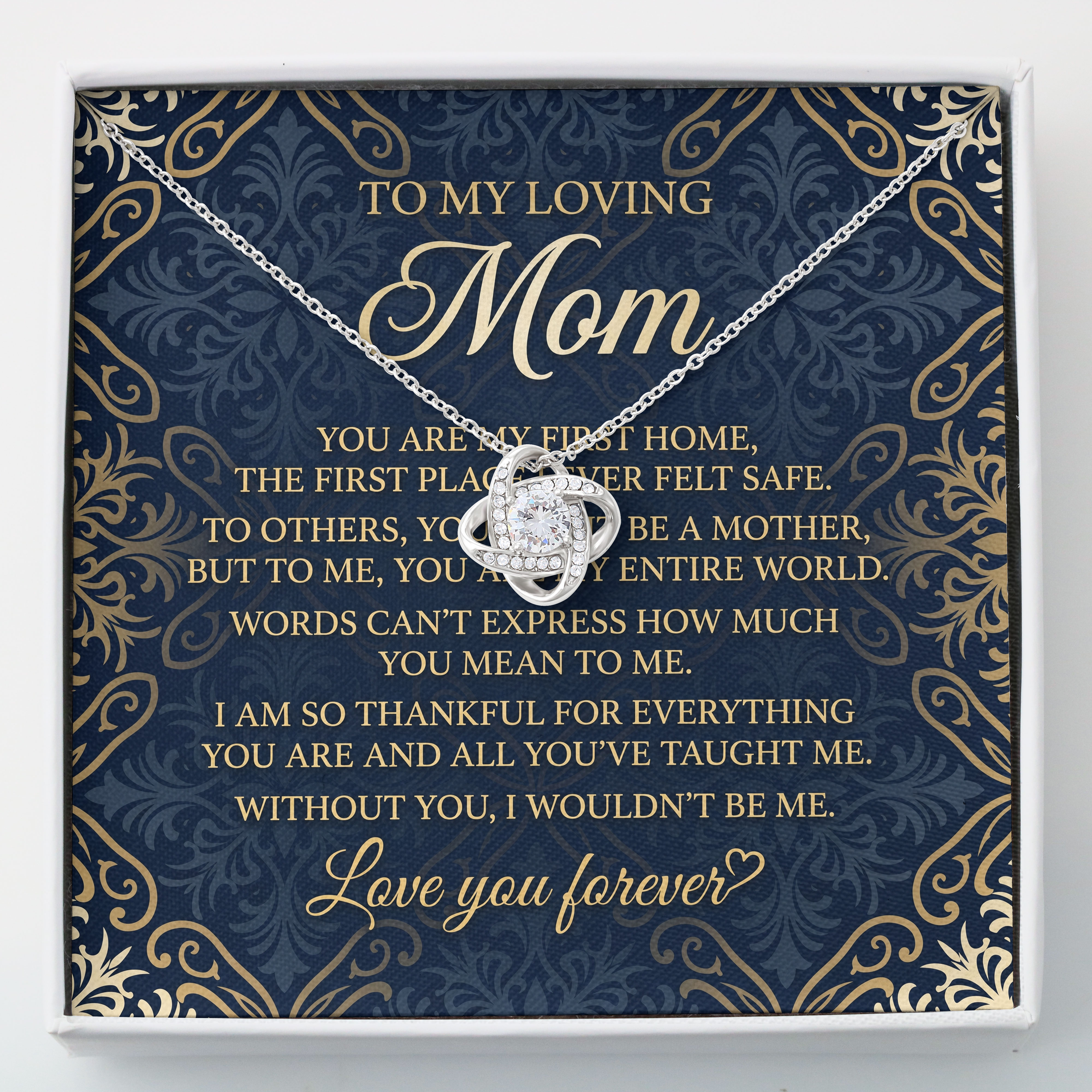 Mom Keepsake - First Home Message Card Pendant For Mothers Day 2026
