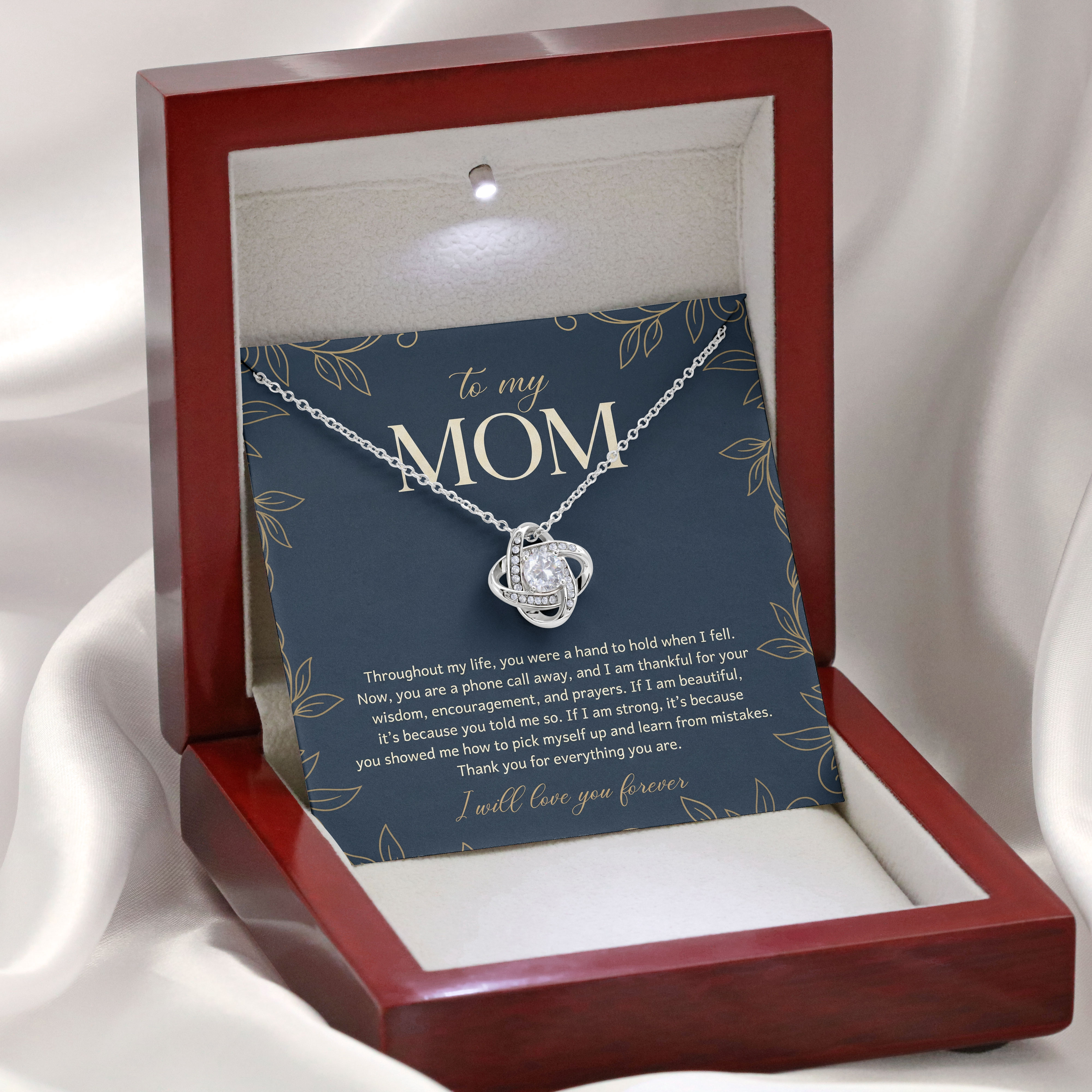 Mom Keepsake - Hand To Hold Message Card Pendant For Mothers Day 2026