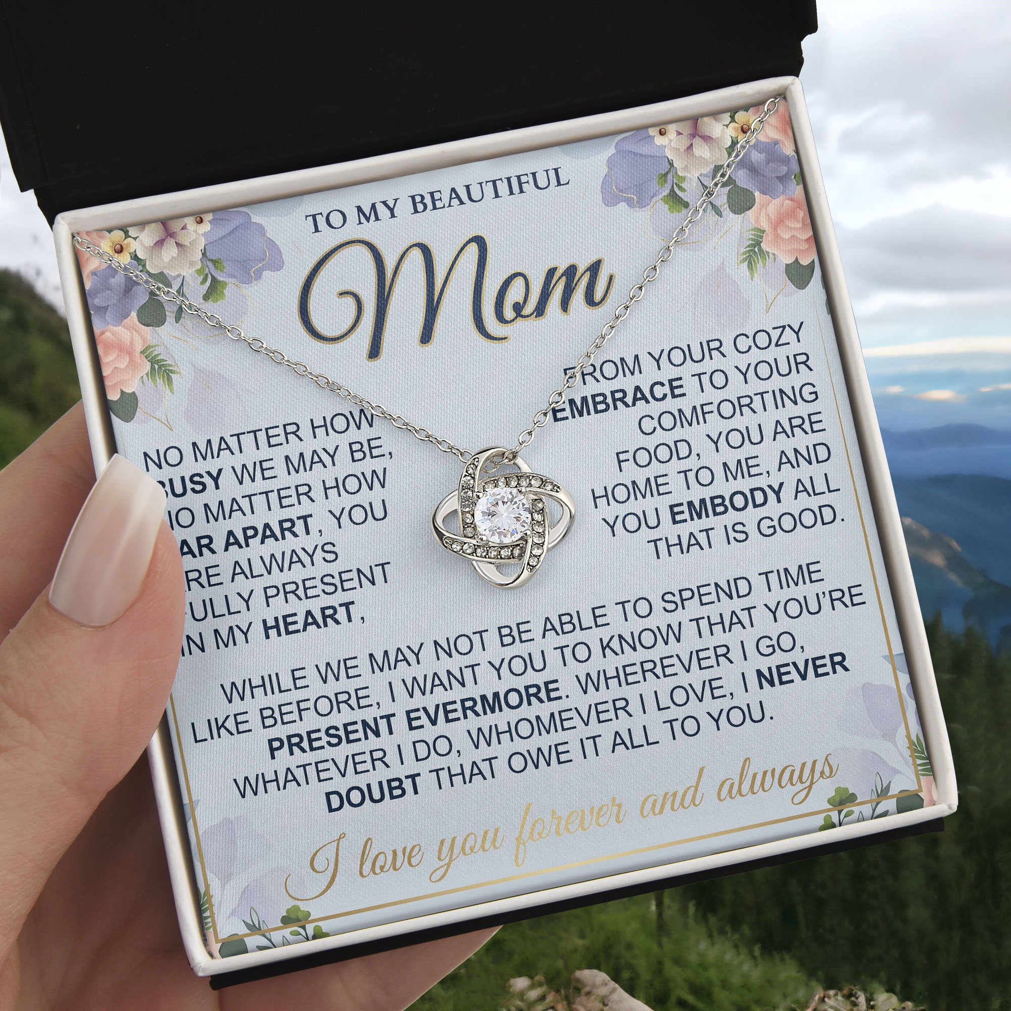 Mom Keepsake - Heartfelt Thanks Message Card Pendant For Mothers Day 2026 - View 3 Mom Keepsake - Heartfelt Thanks Message Card Pendant For Mothers Day 2026 - View 3