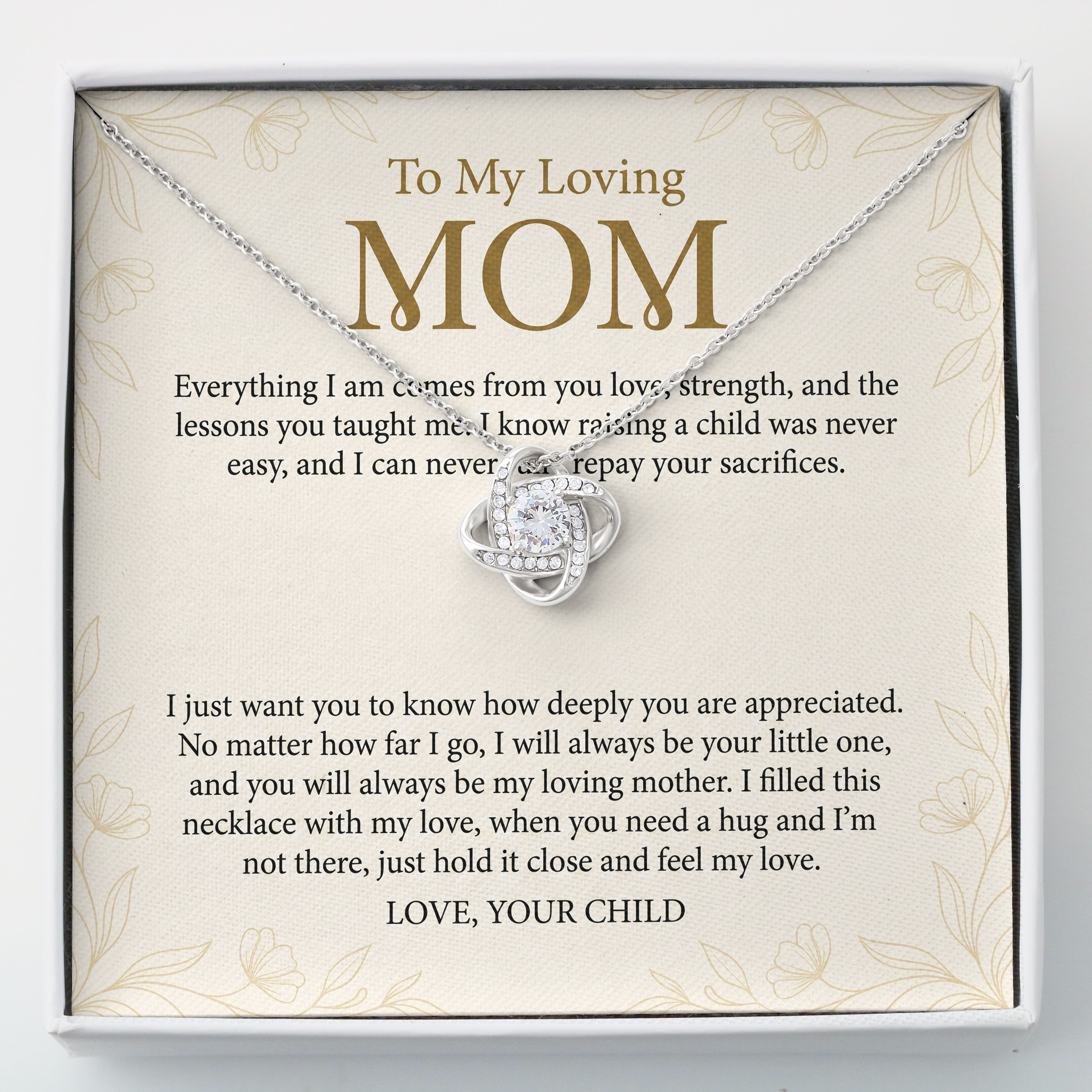 Mom Keepsake - Hold It Close Message Card Pendant For Mothers Day 2026 - View 2 Mom Keepsake - Hold It Close Message Card Pendant For Mothers Day 2026 - View 2