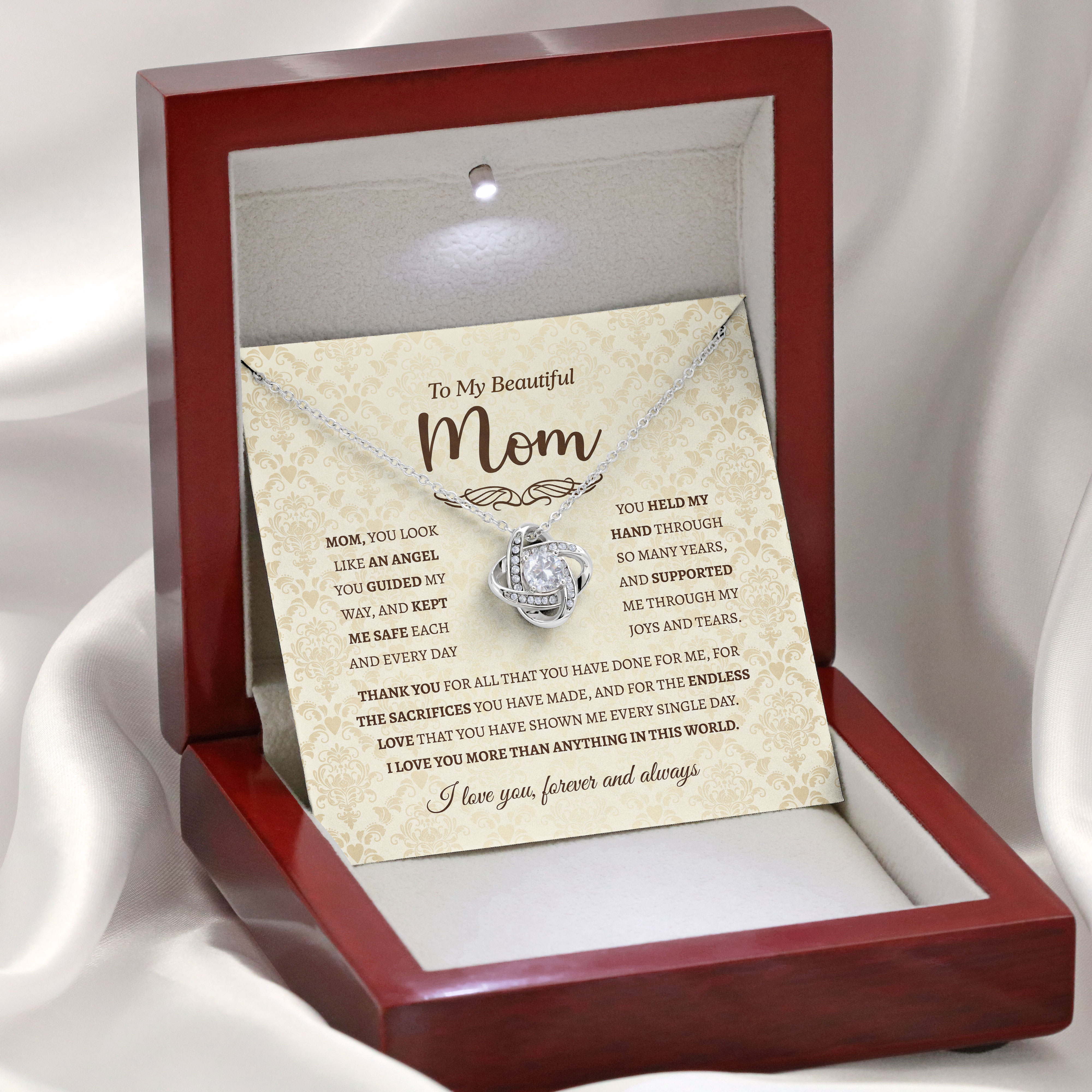 Mom Keepsake - Safe Haven Message Card Pendant For Mothers Day 2026