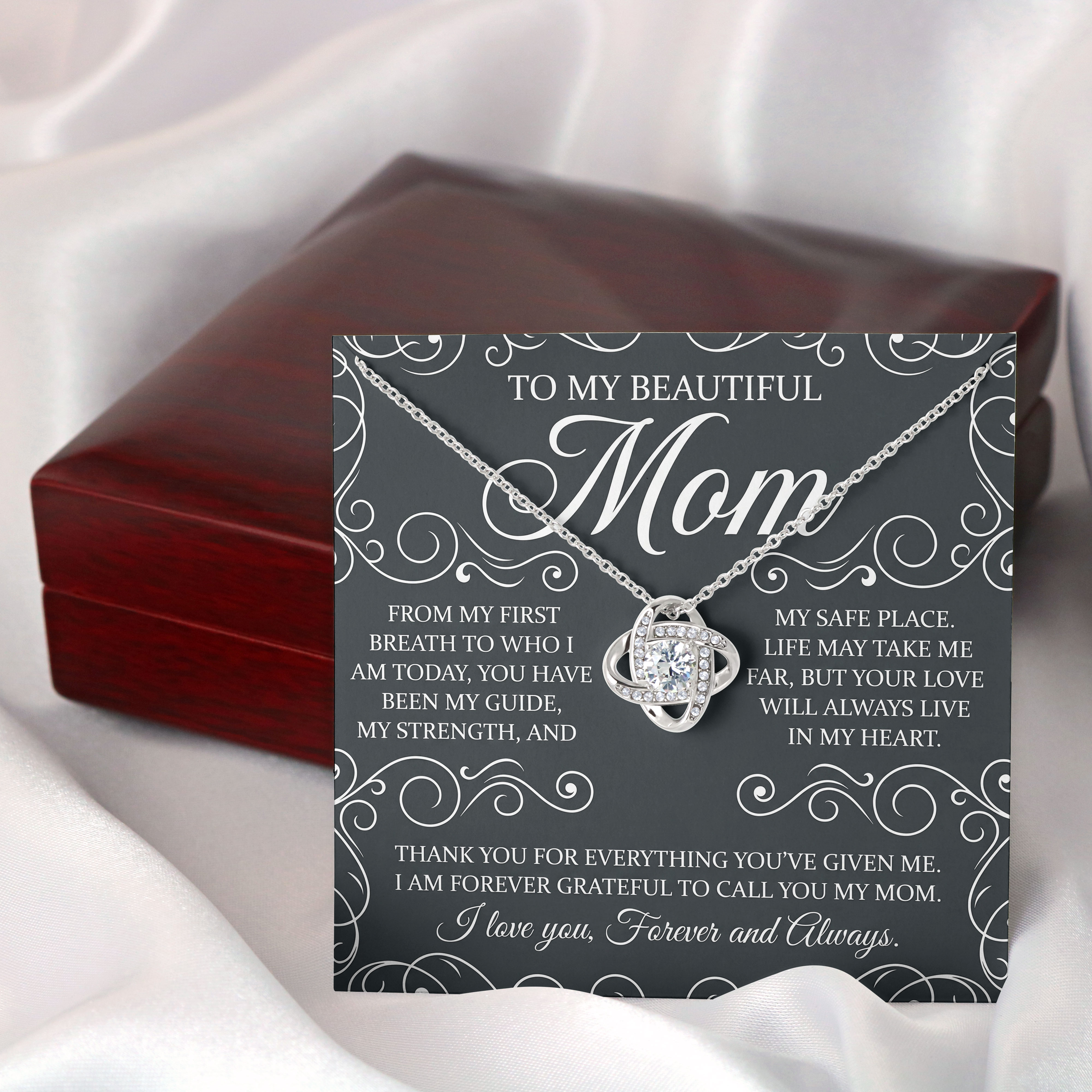 Mom Keepsake - Safe Place Message Card Pendant For Mothers Day 2026