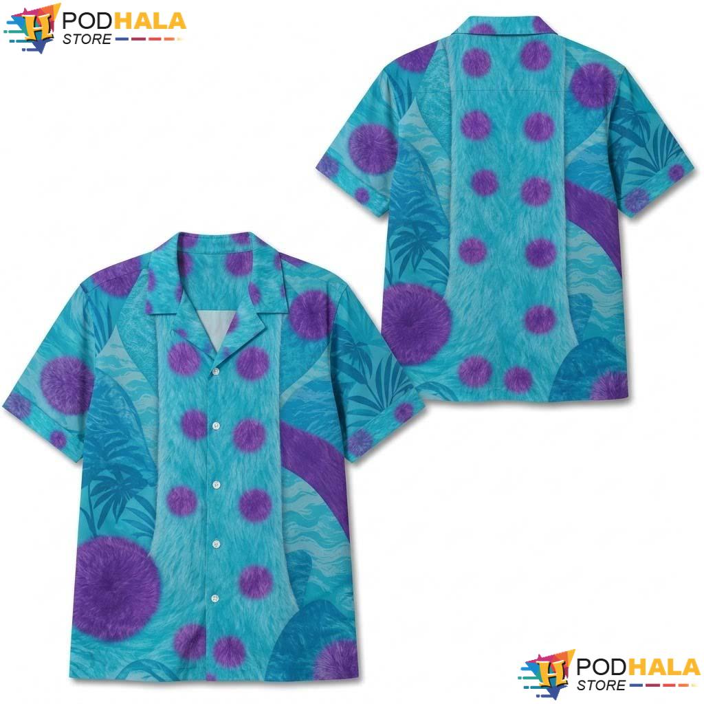 Monster Fur Inc Halloween Hawaiian Shirt James Sullivan Cosplay Aloha