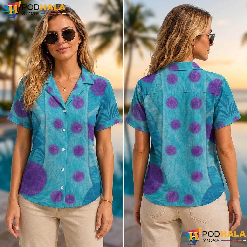 Monster Fur Inc Halloween Tropical Shirt James Sullivan Cosplay Aloha Monster Fur Inc Halloween Tropical Shirt James Sullivan Cosplay Aloha