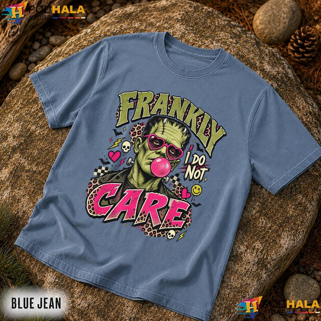 Monster Humor Retro Halloween Comfort Colors T-Shirt Frankly Care Top