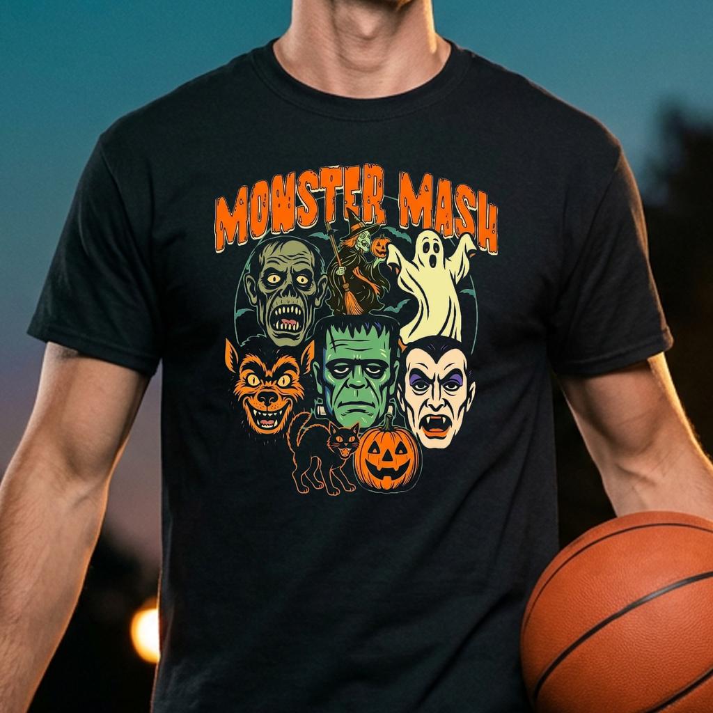 Monster Mash Ghost Vampire Halloween Tshirt Funny Witchy Outfit Top Monster Mash Ghost Vampire Halloween Tshirt Funny Witchy Outfit Top